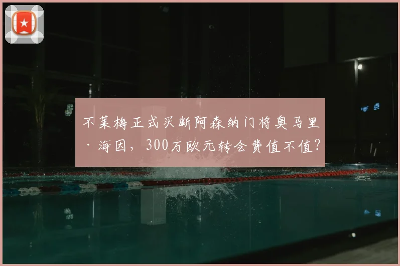 不莱梅正式买断阿森纳门将奥马里·海因，300万欧元转会费值不值？德天空透露永久转会细节与球员未来前景分析