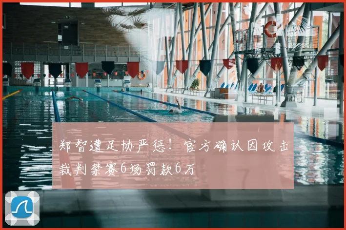 郑智遭足协严惩！官方确认因攻击裁判禁赛6场罚款6万